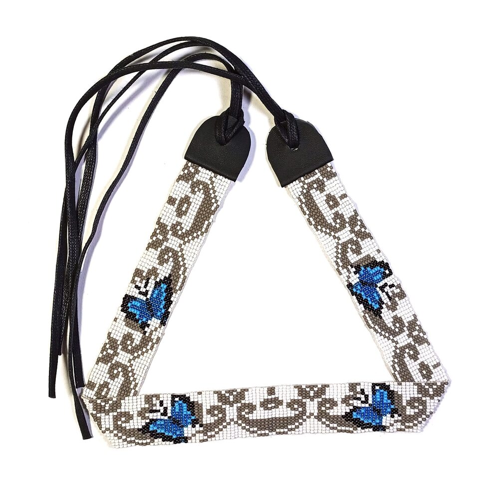 5801 Beaded Hatband Native American Style Southwestern Cow Rode Handmade